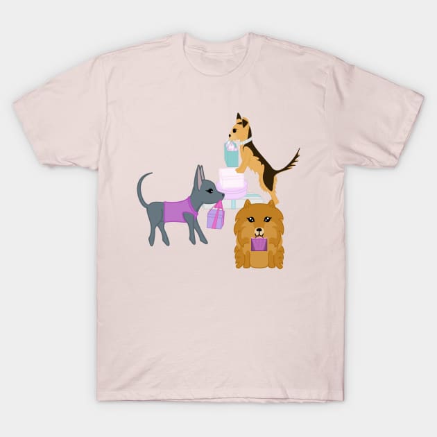 Puppy Shopping Spree T-Shirt by Snow Paw Treasures